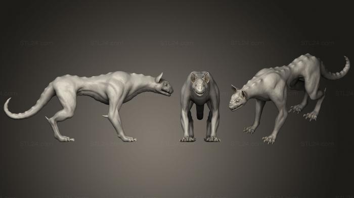 Статуэтки животных (Болотный зверь, STKJ_1803) 3D модель для ЧПУ станка